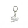 Snowy lying 5.5cm keyring