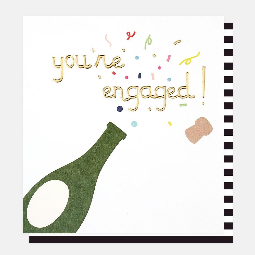 You're Engaged Bottle Popping Card