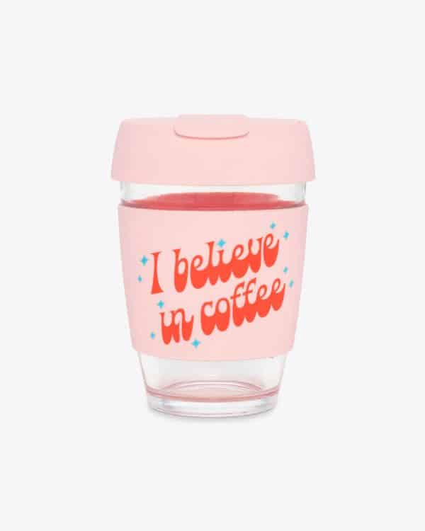 I Believe in Coffee travel mug