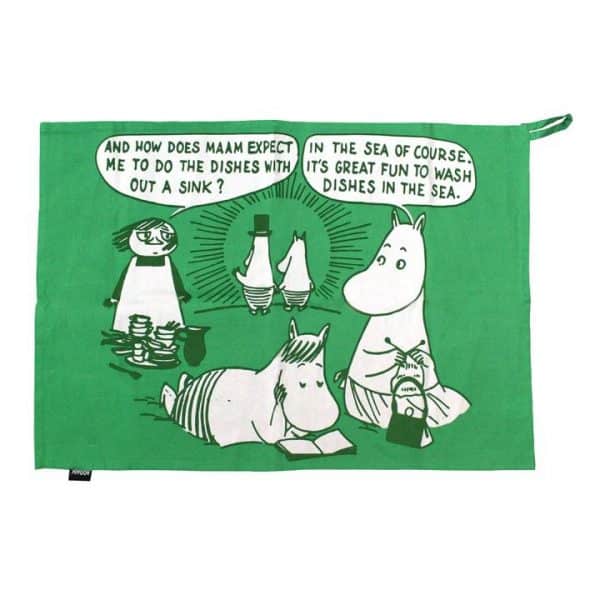 Moomin Tea Towel in a Gift Tin - Dishes in the Sea