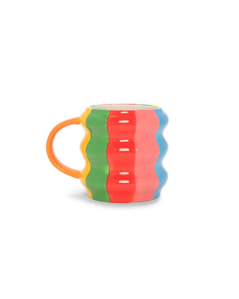 Rainbow Wave ceramic mug